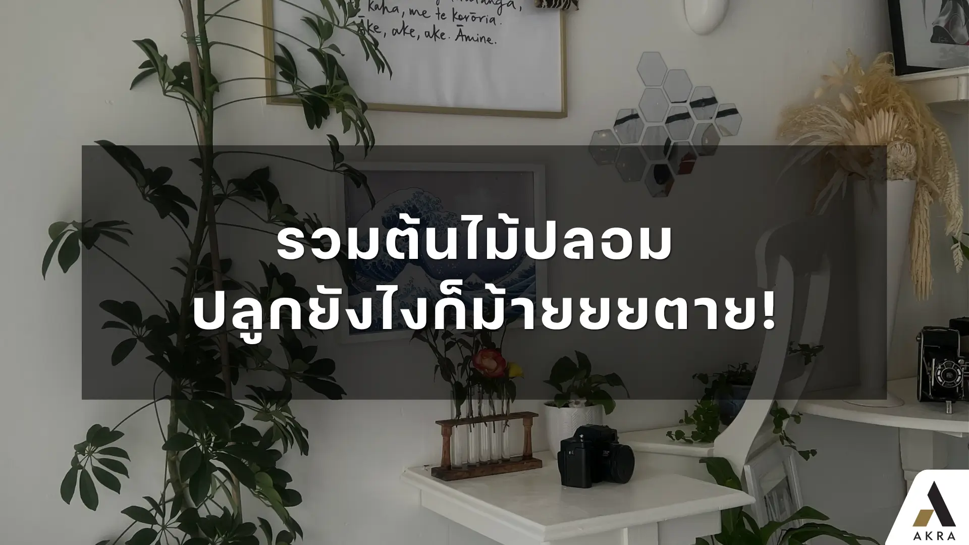รวมต้นไม้ปลอม ปลูกยังไงก็ม้ายยยตาย | akra land and house