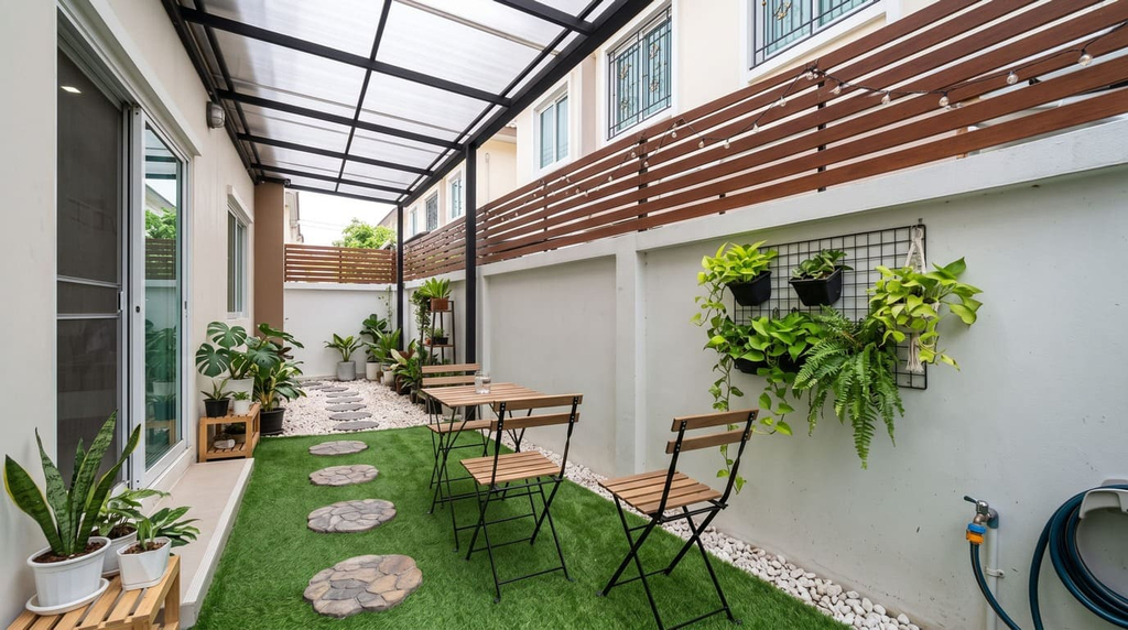 ไอเดียจัดพื้นที่หลังบ้านทาวน์โฮม | akra land and house